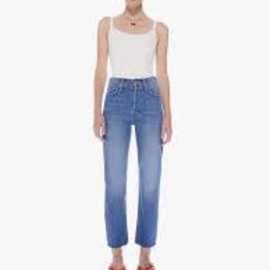 MOTHER The Tomcat Ankle Fray Out of Town Medium Blue Size 29